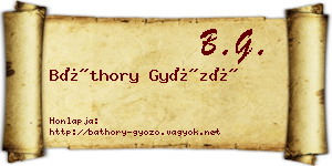 Báthory Győző névjegykártya